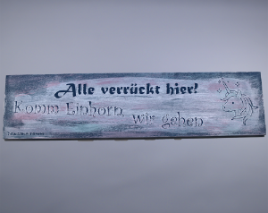 Spruchtafel Einzeilig